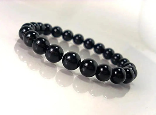 Black Bead Adjustable Bracelet for Men & Women