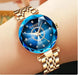 Diamond Shape Multicolour Dial and Rose Gold Strap Watch for Womens and Girls