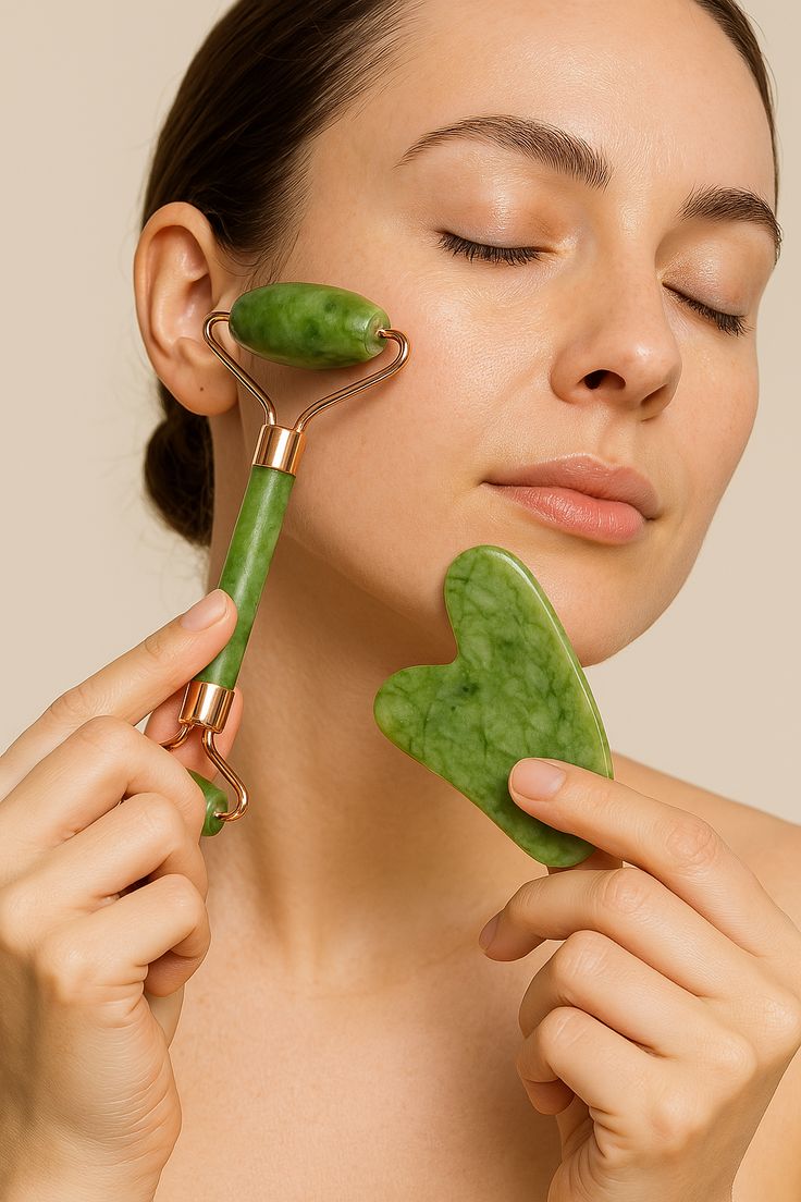 Jade Roller & Gua Sha Set for Pakistani Skin