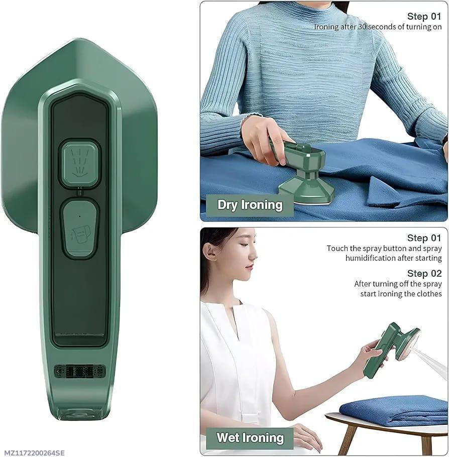 Foldable Steam Iron Green Dry Wet Dual Mode