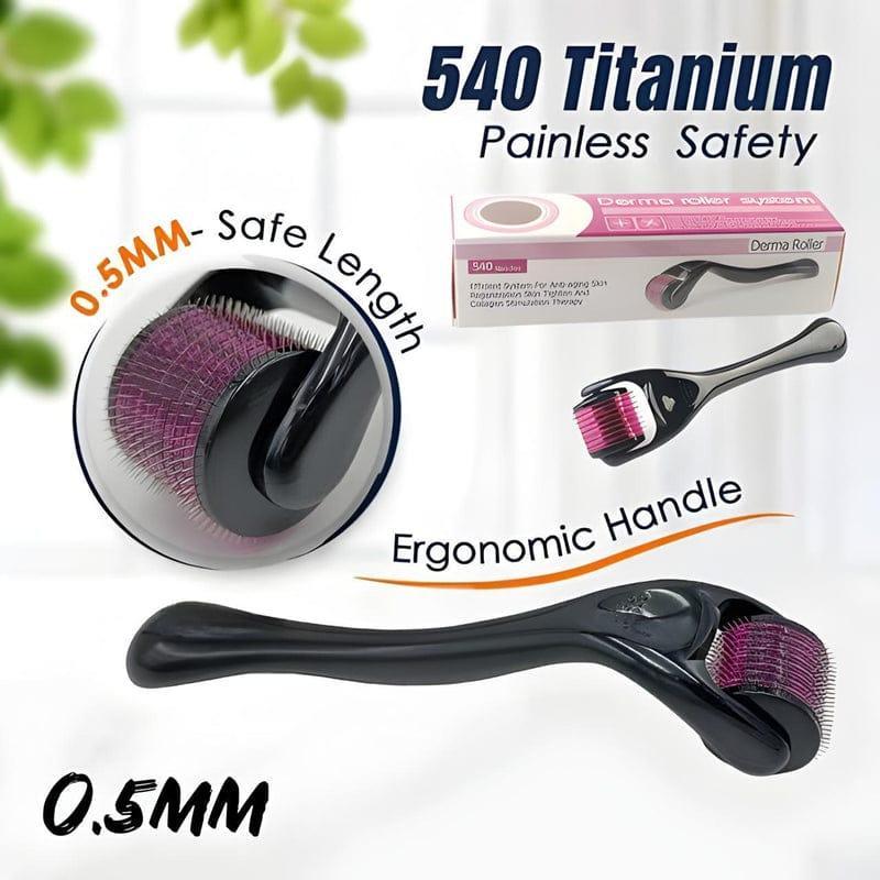 540 Titanium Derma Roller for Home Skin & Hair Care