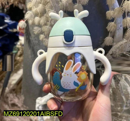 Kids Water Sipper with Bunny Design, Spill-Proof, Durable Plastic