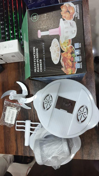 Manual Food Chopper 2L ABS Plastic Multifunctional
