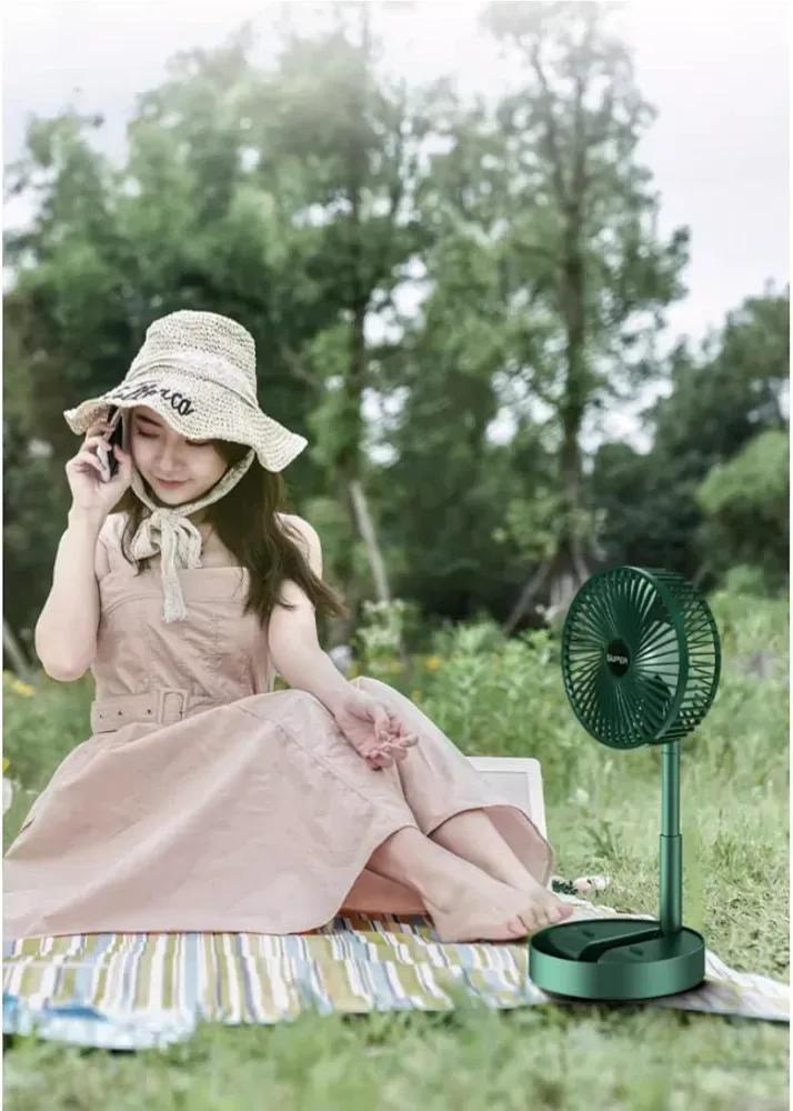 Rechargeable Green Portable Fan for Home Office Travel