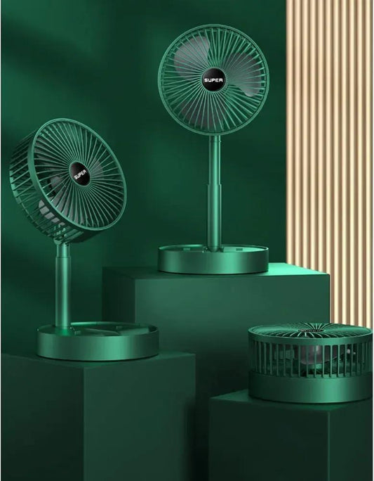 Rechargeable Green Portable Fan for Home Office Travel