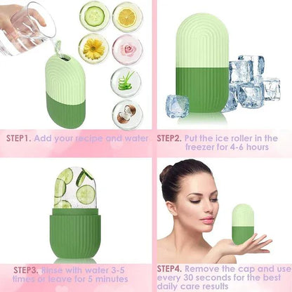 Face Ice Contour Roller Silicone Multi Color