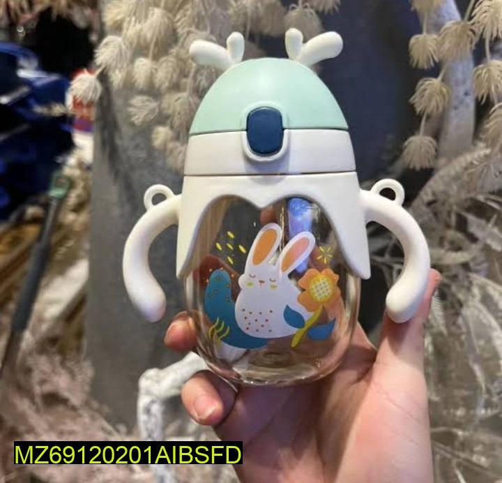 Kids Water Sipper with Bunny Design, Spill-Proof, Durable Plastic