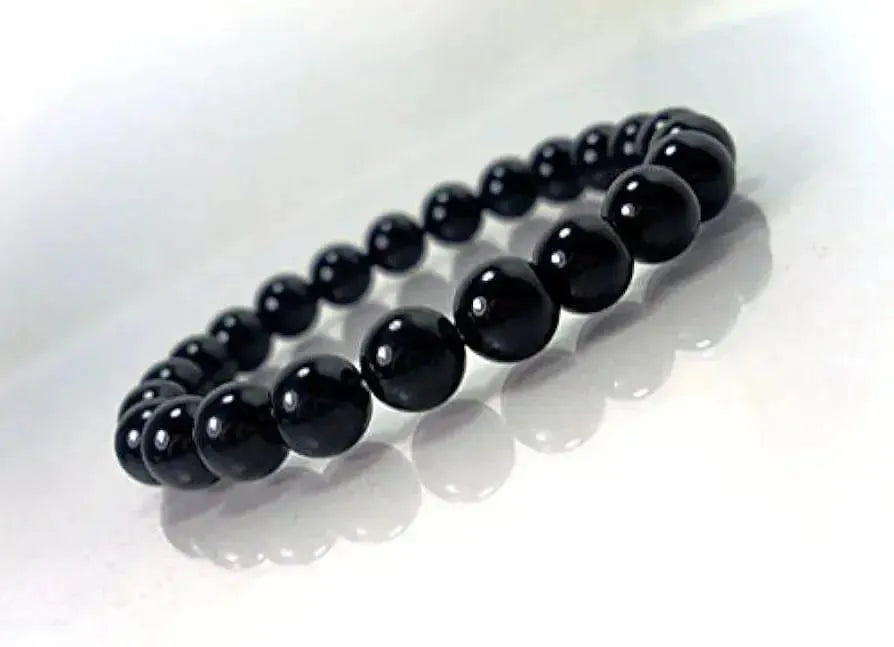 Black Bead Adjustable Bracelet for Men & Women