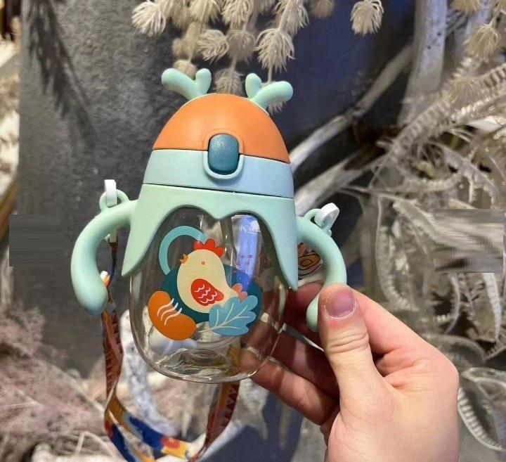 Kids Water Sipper with Bunny Design, Spill-Proof, Durable Plastic