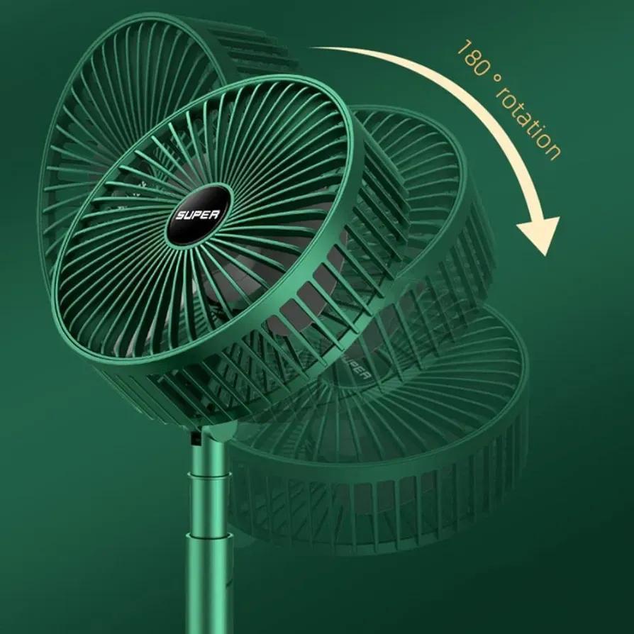 Rechargeable Green Portable Fan for Home Office Travel