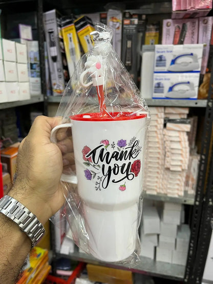 Sip & Drink Cartoon Tumbler 750ml – Kids Water Bottle with Straw & Handle | BPA Free Cute Character Cup for School & Travel