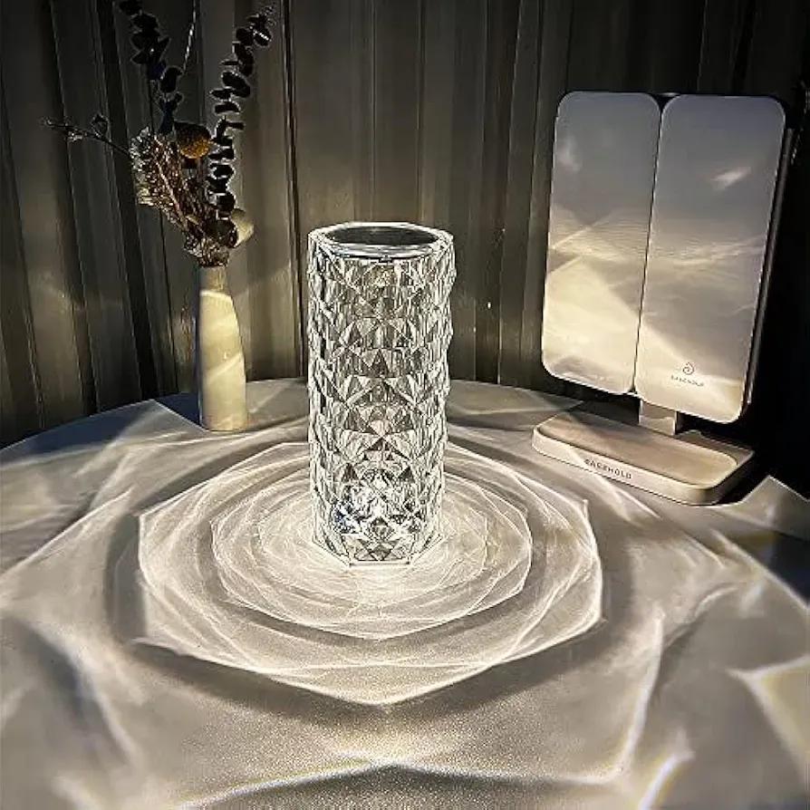 Rechargeable Table Lamp with Remote Control, ABS Plastic, 16 Colors