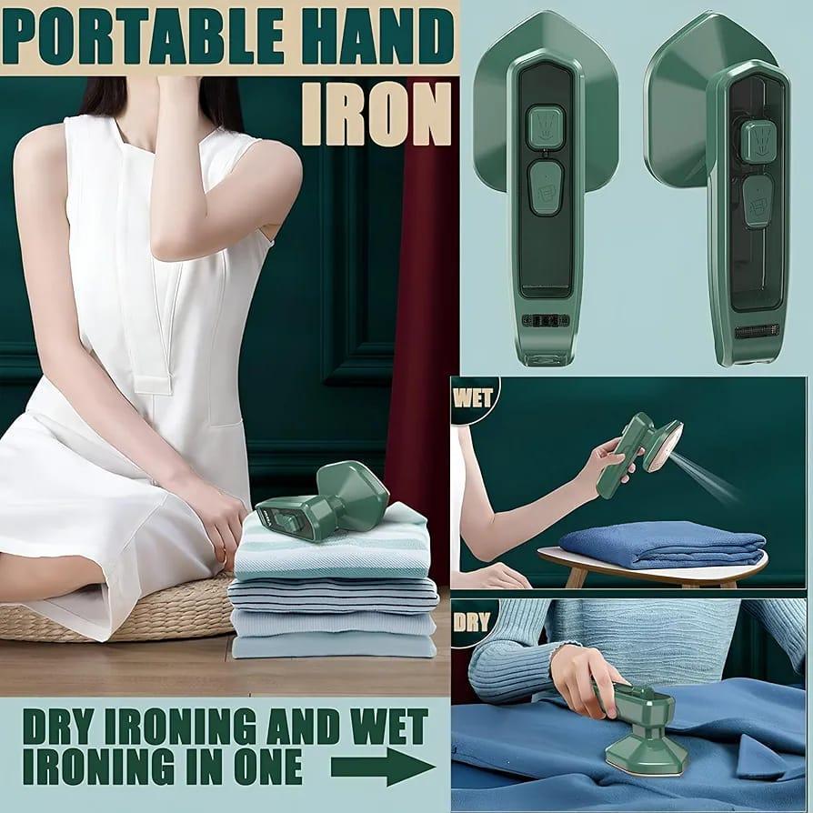 Foldable Steam Iron Green Dry Wet Dual Mode