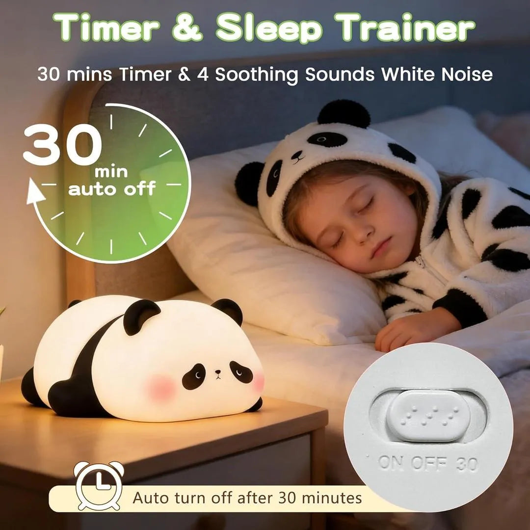 Rechargeable Silicone Bunny Night Light Off White